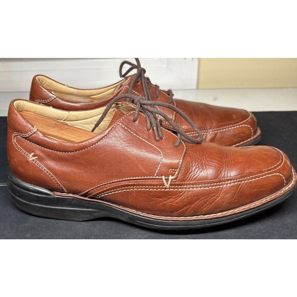 JOHNSTON & MURPHY MENS LACE UP LEATHER DRESS SHOES BROWN 20-01910 SIZE 10M - Picture 4 of 6